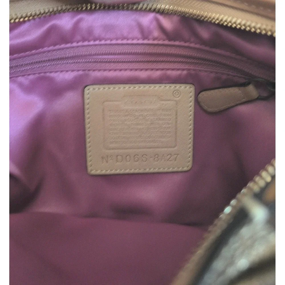 Vintage Y2K Coach Soho Studded Demi Hobo Hand Bag Tan Leather Metallic Strap